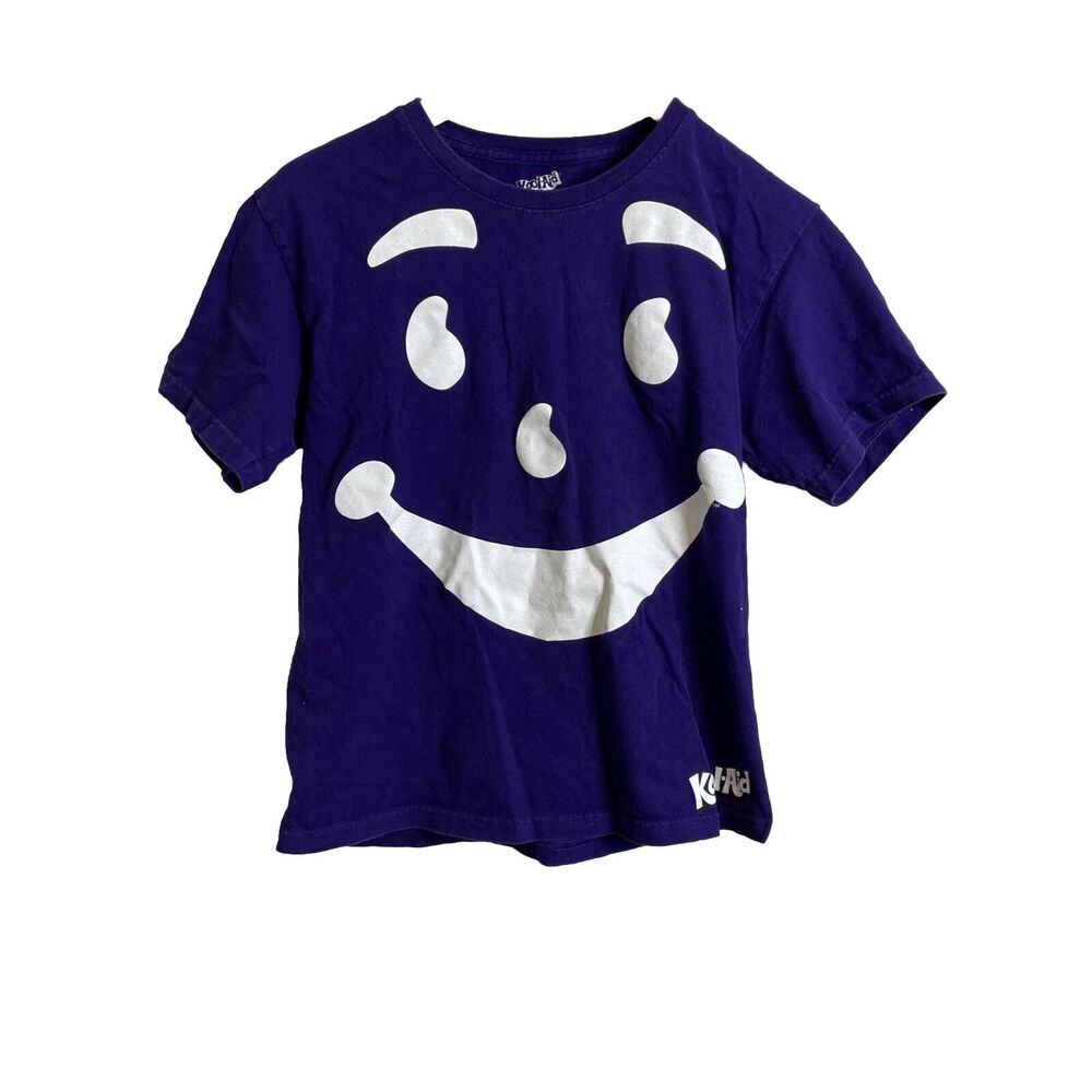 KOOL AID Purple Graphic T Shirt Youth 14/16 Short Sleeve Kool Aid Man